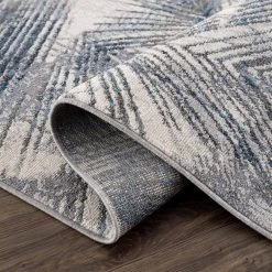 Abani Rugs MIST MIS130A Leaves Blue 5 ft. 3 in. x 7 ft. 6 in. Area Rug -Abani Sales blue abani area rugs mis130a 5 c3 1000