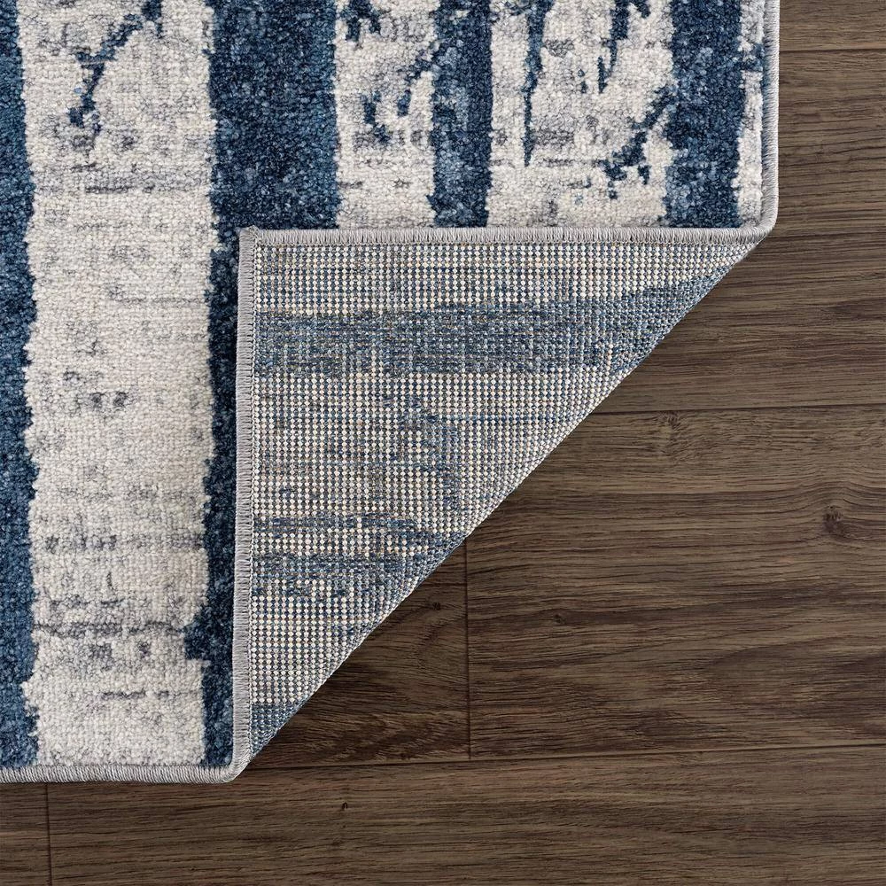 Abani Rugs MIST MIS140A Blue 5 ft. 3 in. x 7 ft. 6 in. Trees Area Rug 7 Abani Rugs MIST MIS140A Blue 5 ft. 3 in. x 7 ft. 6 in. Trees Area Rug - Image 5