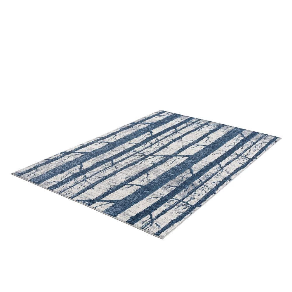 Abani Rugs MIST MIS140A Blue 5 ft. 3 in. x 7 ft. 6 in. Trees Area Rug 8 Abani Rugs MIST MIS140A Blue 5 ft. 3 in. x 7 ft. 6 in. Trees Area Rug - Image 6
