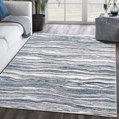 Abani Rugs MIST MIS150A Lined Blue 4 ft. x 6 ft. Modern Area Rug 17 Abani Rugs MIST MIS150A Lined Blue 4 ft. x 6 ft. Modern Area Rug -Abani Sales blue abani area rugs mis150a 4 31 1000