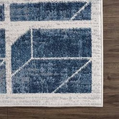 Abani Rugs MIST MIS160A 3C Box Blue 7 ft. 9 in. x 10 ft. 2 in. Rug -Abani Sales blue abani area rugs mis160a 8 4f 1000