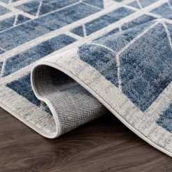 Abani Rugs MIST MIS160A 3C Box Blue 7 ft. 9 in. x 10 ft. 2 in. Rug -Abani Sales blue abani area rugs mis160a 8 c3 1000