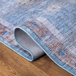 Abani Rugs Molana MOL120A Vintage Blue 7 ft. 9 in. x 10 ft. 2 in. Turkish Area Rug -Abani Sales blue abani area rugs mol120a 8 c3 1000