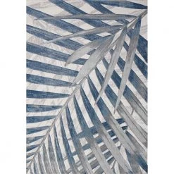 Nova Blue 9 ft. x 12 ft. Abstract Polyester Area Rug by Abani