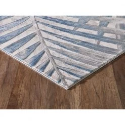 Nova Blue 9 ft. x 12 ft. Abstract Polyester Area Rug by Abani 12 Nova Blue 9 ft. x 12 ft. Abstract Polyester Area Rug by Abani -Abani Sales blue abani area rugs nov110a 9 c3 1000