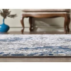 Nova Blue 5.3 ft. x 7.6 ft. Abstract Polyester Area Rug by Abani -Abani Sales blue abani area rugs nov140a 5 1f 1000