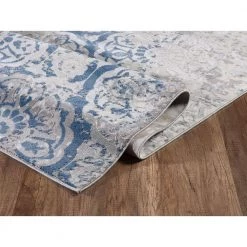 Nova Blue 5.3 ft. x 7.6 ft. Abstract Polyester Area Rug by Abani -Abani Sales blue abani area rugs nov140a 5 4f 1000