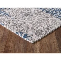 Nova Blue 5.3 ft. x 7.6 ft. Abstract Polyester Area Rug by Abani -Abani Sales blue abani area rugs nov140a 5 c3 1000