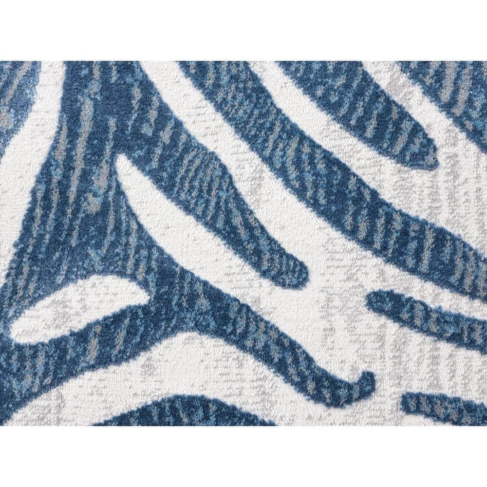 Nova Blue 9 ft. x 12 ft. Abstract Polyester Area Rug by Abani 6 Nova Blue 9 ft. x 12 ft. Abstract Polyester Area Rug by Abani - Image 4