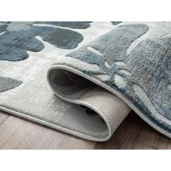 Nova Blue 7.9 ft. x 10.2 ft. Floral Polyester Area Rug by Abani -Abani Sales blue abani area rugs nov180a 8 c3 1000