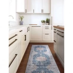 Paloma Blue 6 ft. x 9 ft. Oriental Polyester Area Rug by Abani 16 Paloma Blue 6 ft. x 9 ft. Oriental Polyester Area Rug by Abani -Abani Sales blue abani area rugs pal200a 6 44 1000