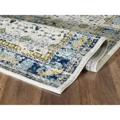 Porto Blue 4 ft. x 6 ft. Oriental Polypropylene Area Rug by Abani -Abani Sales blue abani area rugs prt160a 4 4f 1000