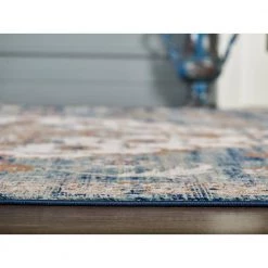 Porto Blue 4 ft. x 6 ft. Oriental Polypropylene Area Rug by Abani 15 Porto Blue 4 ft. x 6 ft. Oriental Polypropylene Area Rug by Abani -Abani Sales blue abani area rugs prt170a 4 1f 1000