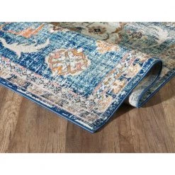 Porto Blue 4 ft. x 6 ft. Oriental Polypropylene Area Rug by Abani 14 Porto Blue 4 ft. x 6 ft. Oriental Polypropylene Area Rug by Abani -Abani Sales blue abani area rugs prt170a 4 4f 1000