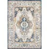 Porto Blue 5 ft. 3 ft. x 7 ft. 6 in. Oriental Polypropylene Area Rug by Abani