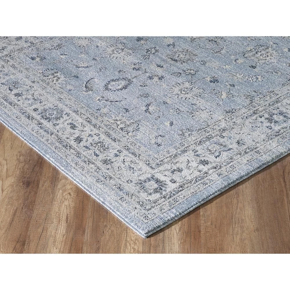 Troy Blue 7 ft. 9 in. x 10 ft. 2 in. Oriental Polypropylene Area Rug by Abani 7 Troy Blue 7 ft. 9 in. x 10 ft. 2 in. Oriental Polypropylene Area Rug by Abani - Image 5
