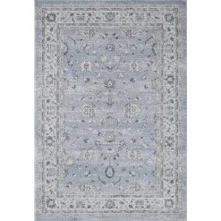 Troy Blue 7 ft. 9 in. x 10 ft. 2 in. Oriental Polypropylene Area Rug by Abani