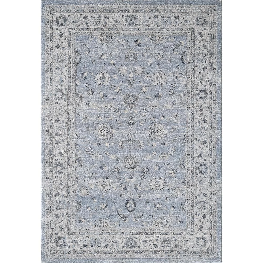 Troy Blue 7 ft. 9 in. x 10 ft. 2 in. Oriental Polypropylene Area Rug by Abani 3 Troy Blue 7 ft. 9 in. x 10 ft. 2 in. Oriental Polypropylene Area Rug by Abani