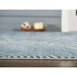 Vista Blue 4 ft. x 6 ft. Abstract Polyester Area Rug by Abani -Abani Sales blue abani area rugs vst180a 4 1f 1000