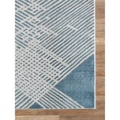 Vista Blue 4 ft. x 6 ft. Abstract Polyester Area Rug by Abani -Abani Sales blue abani area rugs vst180a 4 40 1000