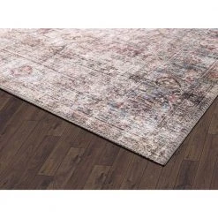 Paloma Brick 2 ft. x 10 ft. Distressed Polyester Area Rug by Abani -Abani Sales brick abani area rugs pal110a 29 4f 1000
