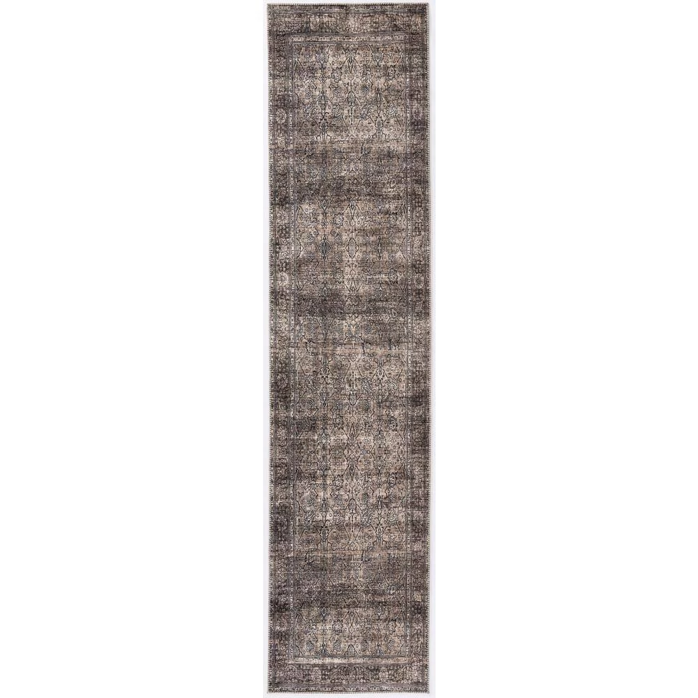 Paloma Brown 5 ft. 3 ft. x 7 ft. 6 in. Oriental Polyester Area Rug by Abani 8 Paloma Brown 5 ft. 3 ft. x 7 ft. 6 in. Oriental Polyester Area Rug by Abani - Image 6