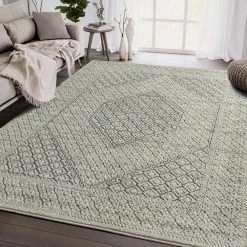 Cabo Cream 4 ft. x 6 ft. Oriental Polypropylene Area Rug by Abani -Abani Sales cream abani area rugs cab110a 4 31 1000