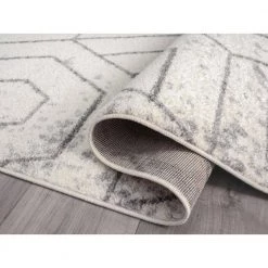 Casa Cream 7 ft. 9 in. x 10 ft. 2 in. Geometric Polypropylene Area Rug by Abani -Abani Sales cream abani area rugs cas190a 8 c3 1000