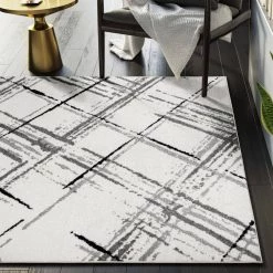 Casa Cream 7 ft. 9 in. x 10 ft. 2 in. Abstract Polypropylene Area Rug by Abani -Abani Sales cream abani area rugs cas200a 8 1f 1000