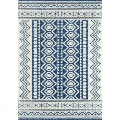 Casa Cream 4 ft. x 6 ft. Geometric Polypropylene Area Rug by Abani