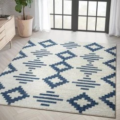 Casa Cream 6 ft. x 9 ft. Geometric Polypropylene Area Rug by Abani -Abani Sales cream abani area rugs cas230a 6 31 1000