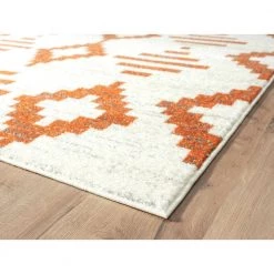 Casa Cream 4 ft. x 6 ft. Geometric Polypropylene Area Rug by Abani -Abani Sales cream abani area rugs cas240a 4 c3 1000
