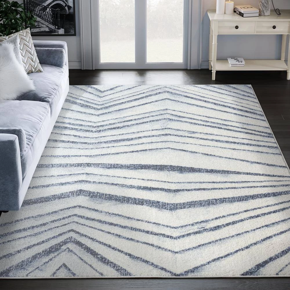 Cruz Cream 6 ft. x 9 ft. Geometric Polypropylene Area Rug by Abani 10 Cruz Cream 6 ft. x 9 ft. Geometric Polypropylene Area Rug by Abani - Image 8