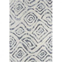 Cruz Cream 4 ft. x 6 ft. Geometric Polypropylene Area Rug by Abani