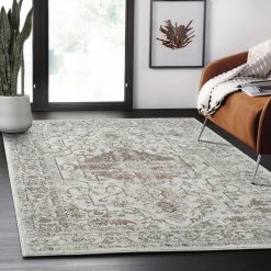 Milas Cream 5 ft. 3 ft. x 7 ft. 6 in. Oriental Polypropylene Area Rug by Abani 19 Milas Cream 5 ft. 3 ft. x 7 ft. 6 in. Oriental Polypropylene Area Rug by Abani -Abani Sales cream abani area rugs mil110a 5 31 1000