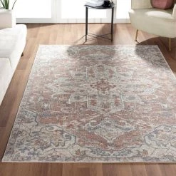 Milas Cream 6 ft. x 9 ft. Oriental Polypropylene Area Rug by Abani -Abani Sales cream abani area rugs mil140a 6 66 1000