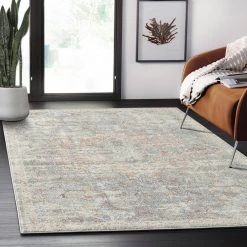 Milas Cream 5 ft. 3 ft. x 7 ft. 6 in. Oriental Polypropylene Area Rug by Abani -Abani Sales cream abani area rugs mil160a 5 31 1000