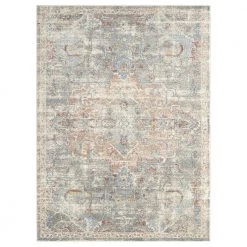 Milas Cream 5 ft. 3 ft. x 7 ft. 6 in. Oriental Polypropylene Area Rug by Abani