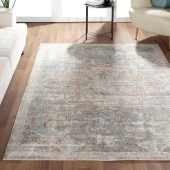 Milas Cream 5 ft. 3 ft. x 7 ft. 6 in. Oriental Polypropylene Area Rug by Abani -Abani Sales cream abani area rugs mil160a 5 66 1000