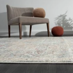 Milas Cream 5 ft. 3 ft. x 7 ft. 6 in. Oriental Polypropylene Area Rug by Abani -Abani Sales cream abani area rugs mil160a 5 76 1000