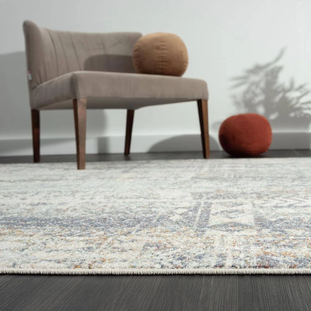 Milas Cream 5 ft. 3 ft. x 7 ft. 6 in. Oriental Polypropylene Area Rug by Abani 11 Milas Cream 5 ft. 3 ft. x 7 ft. 6 in. Oriental Polypropylene Area Rug by Abani - Image 9