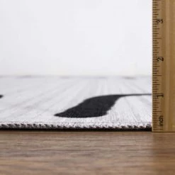 Abani Rugs Parker PAR100A Alphabet Cream and White 5 ft. 3 in. x 7 ft. 6 in. Area Rug 12 Abani Rugs Parker PAR100A Alphabet Cream and White 5 ft. 3 in. x 7 ft. 6 in. Area Rug -Abani Sales cream abani area rugs par100a 5 1f 1000