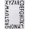Abani Rugs Parker PAR100A Alphabet Cream and White 5 ft. 3 in. x 7 ft. 6 in. Area Rug -Abani Sales cream abani area rugs par100a 5 64 1000