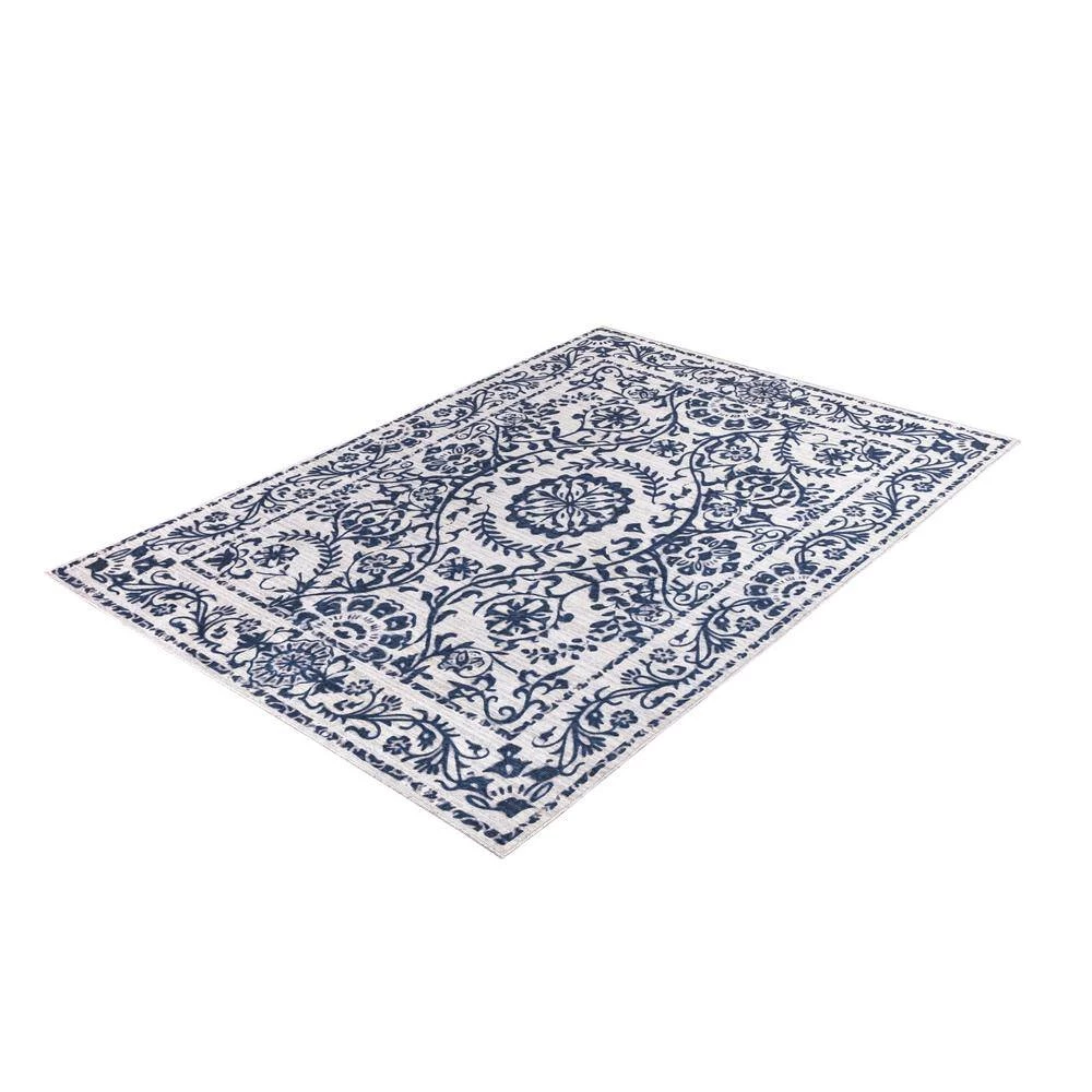 Abani Rugs Parker PAR110A Cream 5 ft. 3 in. x 7 ft. 6 in. Floral Medallion Rug 6 Abani Rugs Parker PAR110A Cream 5 ft. 3 in. x 7 ft. 6 in. Floral Medallion Rug - Image 4