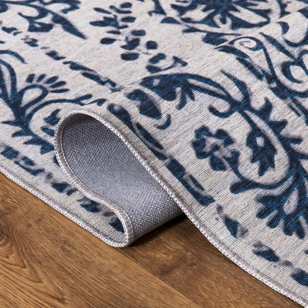 Abani Rugs Parker PAR110A Cream 5 ft. 3 in. x 7 ft. 6 in. Floral Medallion Rug 5 Abani Rugs Parker PAR110A Cream 5 ft. 3 in. x 7 ft. 6 in. Floral Medallion Rug - Image 3