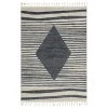 Tulum Cream 5.3 ft. x 7.6 ft. Striped Polypropylene Area Rug by Abani