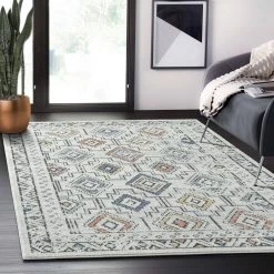 Venus Cream 6 ft. x 9 ft. Oriental Polypropylene Area Rug by Abani -Abani Sales cream abani area rugs vns150a 6 31 1000