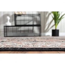 Azure Grey 5 ft. 3 in. x 7 ft. 6 in. Oriental Polyester Area Rug by Abani -Abani Sales grey abani area rugs azr280a 5 4f 1000