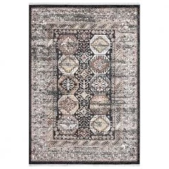 Azure Grey 5 ft. 3 in. x 7 ft. 6 in. Oriental Polyester Area Rug by Abani