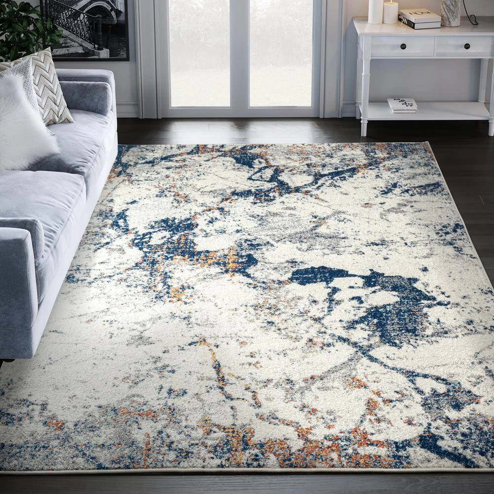 Casa Grey 6 ft. x 9 ft. Abstract Polypropylene Area Rug by Abani 8 Casa Grey 6 ft. x 9 ft. Abstract Polypropylene Area Rug by Abani - Image 6